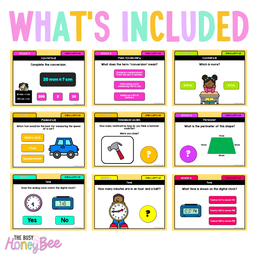 Stage 2 Year B Australian | NSW Math Daily Review | Warm-Up Term 1 Mega Bundle -