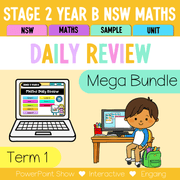 Stage 2 Year B Australian | NSW Math Daily Review | Warm-Up Term 1 Mega Bundle -