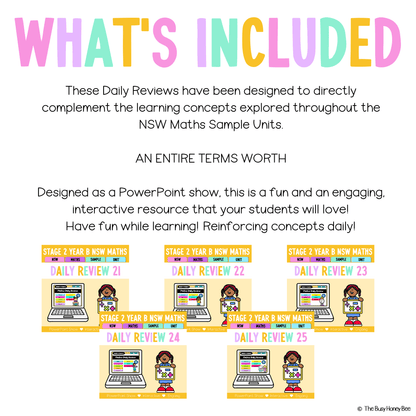 Stage 2 Year B Australian | NSW Math Daily Review | Warm-Up Term 1 Mega Bundle -