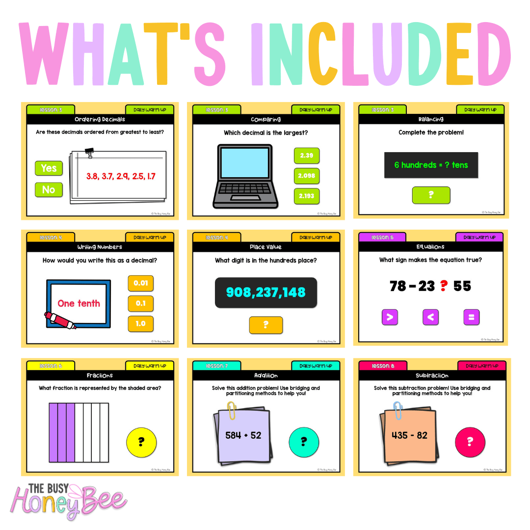 Stage 2 Year B Australian | NSW Math Daily Review | Warm-Up Term 2 Mega Bundle - Warm Up | Revision