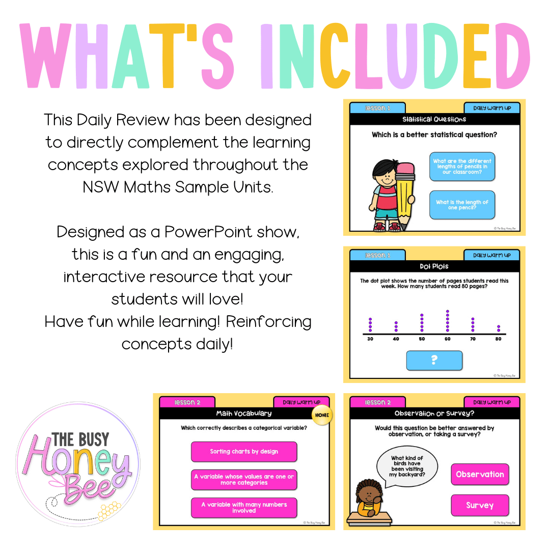 Stage 2 Year B Australian | NSW Math Daily Review | Warm-Up Unit 25 -