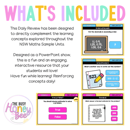Stage 2 Year B Australian | NSW Math Daily Review | Warm-Up Unit 26 - Warm Up | Revision