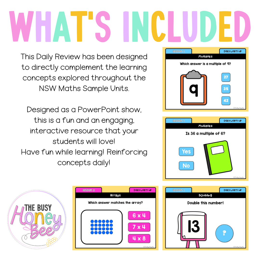 Stage 2 Year B Australian | NSW Math Daily Review | Warm-Up Unit 27 - Warm Up | Revision