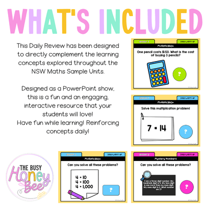 Stage 2 Year B Australian | NSW Math Daily Review | Warm-Up Unit 33 - Warm Up | Revision