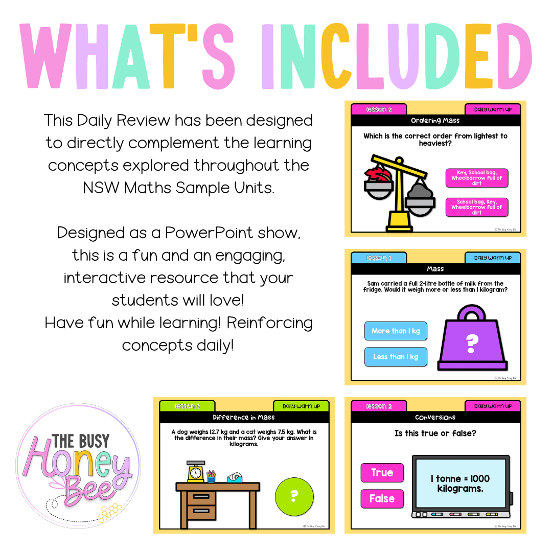 Stage 2 Year B Australian | NSW Math Daily Review | Warm-Up Unit 34 - Warm Up | Revision