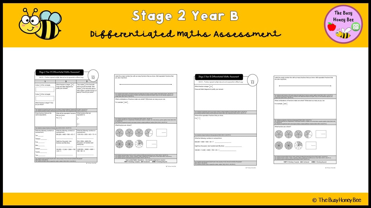 Stage 2 Year B Differentiated Maths Assessment Unit 24 - Microsoft Word Document