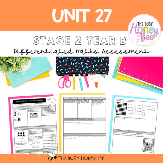 Stage 2 Year B Differentiated Maths Assessment Unit 27 - Microsoft Word Document