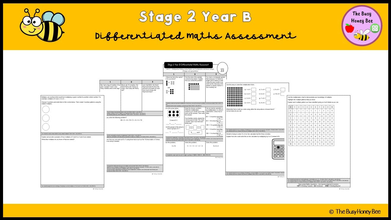 Stage 2 Year B Differentiated Maths Assessment Unit 27 - Microsoft Word Document