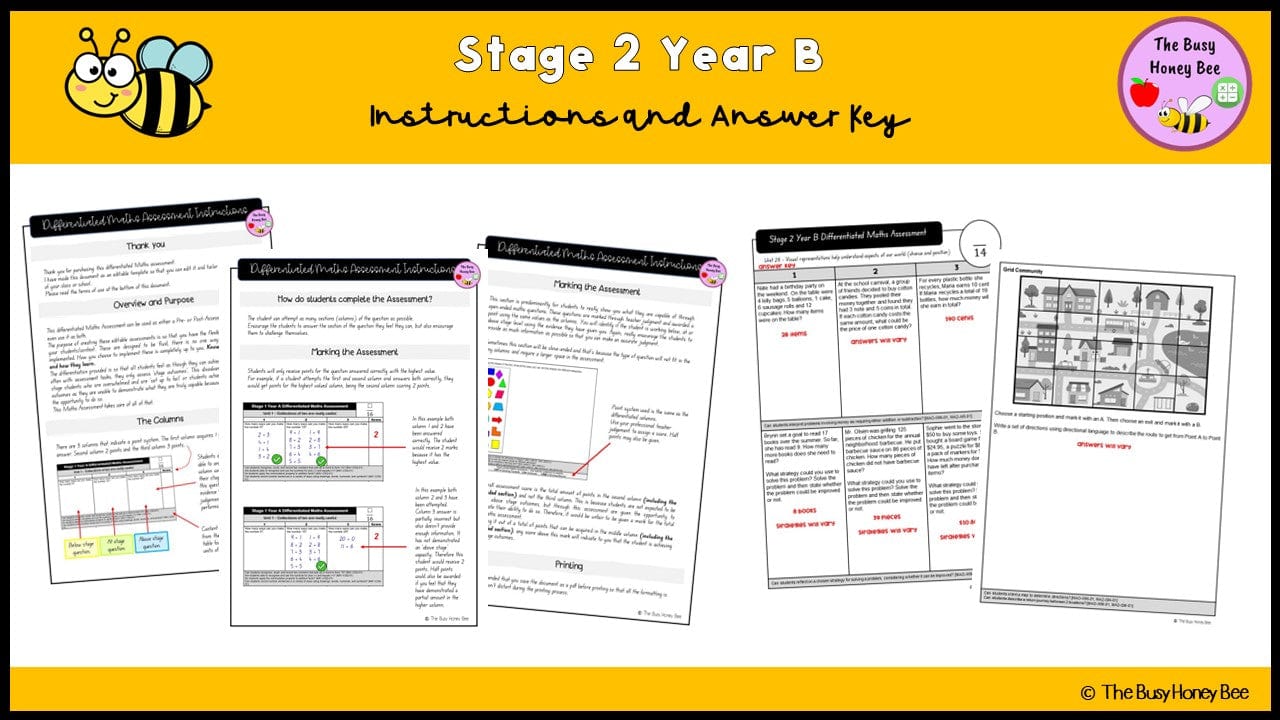 Stage 2 Year B Differentiated Maths Assessment Unit 28 - Microsoft Word Document