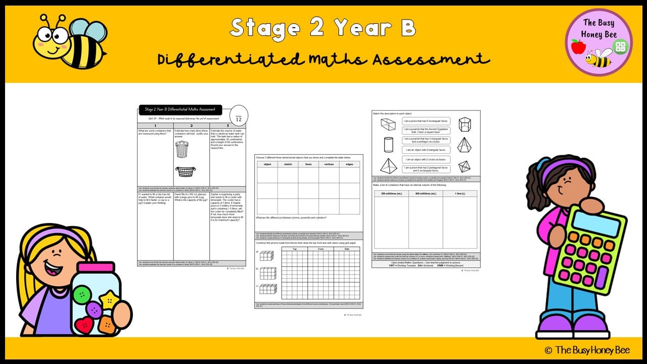 Stage 2 Year B Differentiated Maths Assessment Unit 29 - Microsoft Word Document
