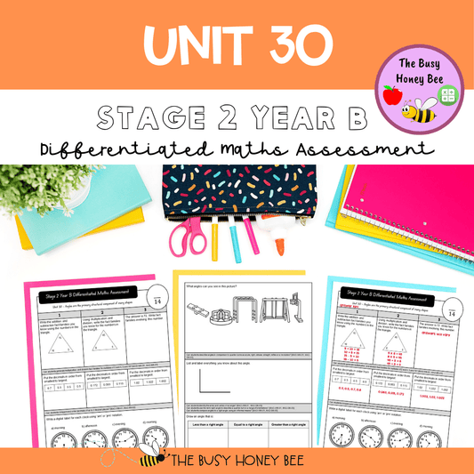 Stage 2 Year B Differentiated Maths Assessment Unit 30 - Assessment