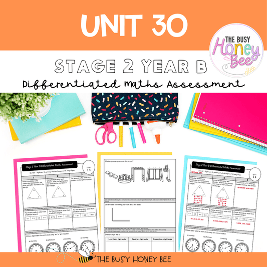Stage 2 Year B Differentiated Maths Assessment Unit 30 - Assessment