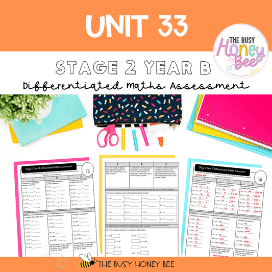 Stage 2 Year B Differentiated Maths Assessment Unit 33 - Microsoft Word Document