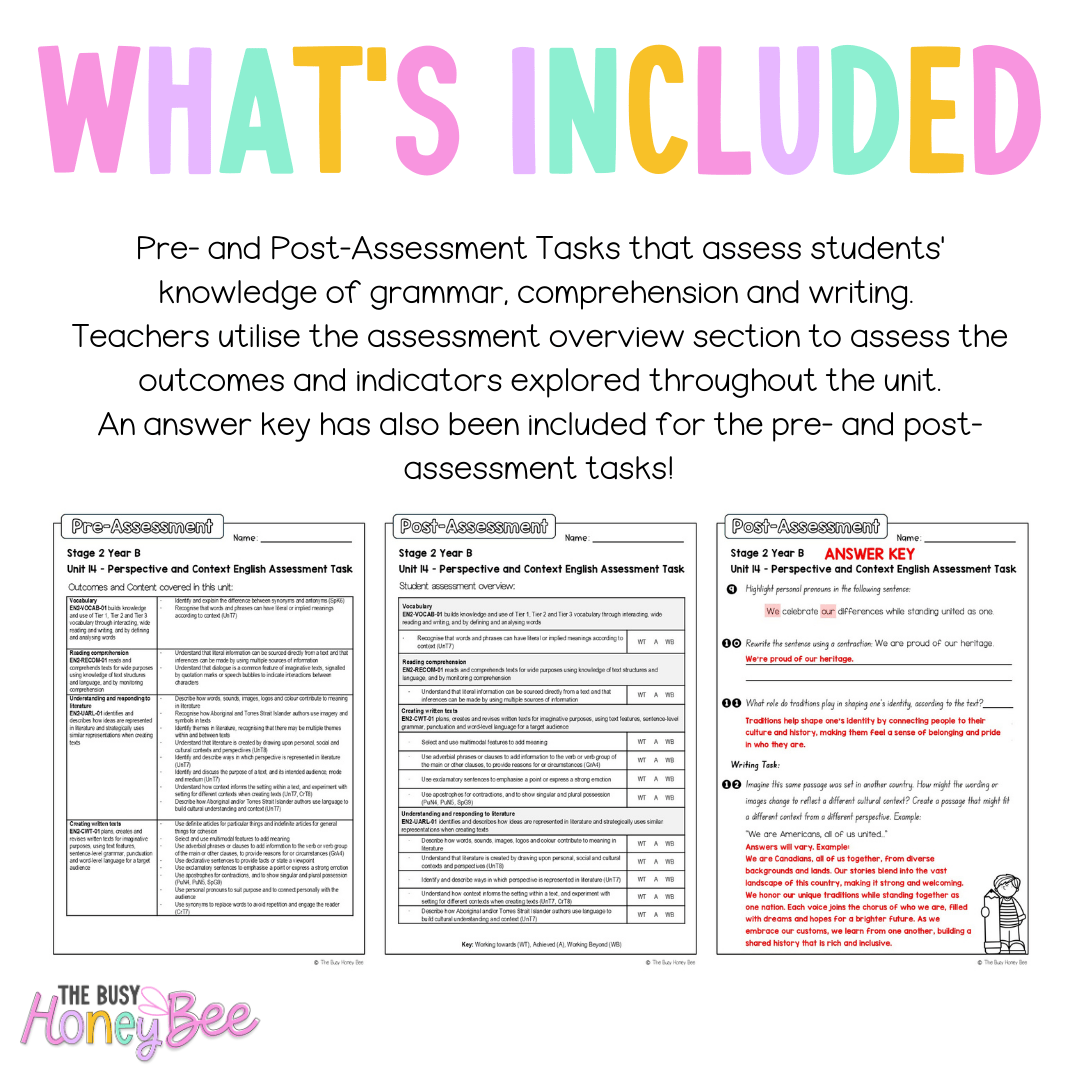 Stage 2 Year B English Pre- and Post-Assessment Unit 14 Perspective and Context - Assessment