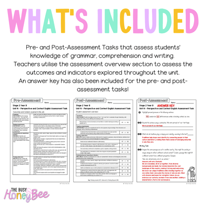 Stage 2 Year B English Pre- and Post-Assessment Unit 14 Perspective and Context - Assessment