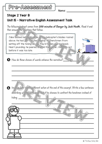 Stage 2 Year B English Pre- and Post-Assessment Unit 15 Narrative - Assessment