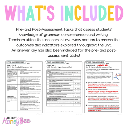 Stage 2 Year B English Pre- and Post-Assessment Unit 15 Narrative - Assessment