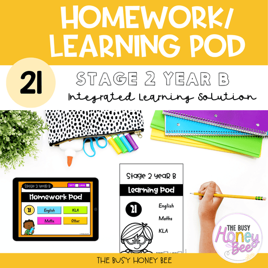 Stage 2 Year B Homework/Learning Pod 21 - Homework | Casual Teaching