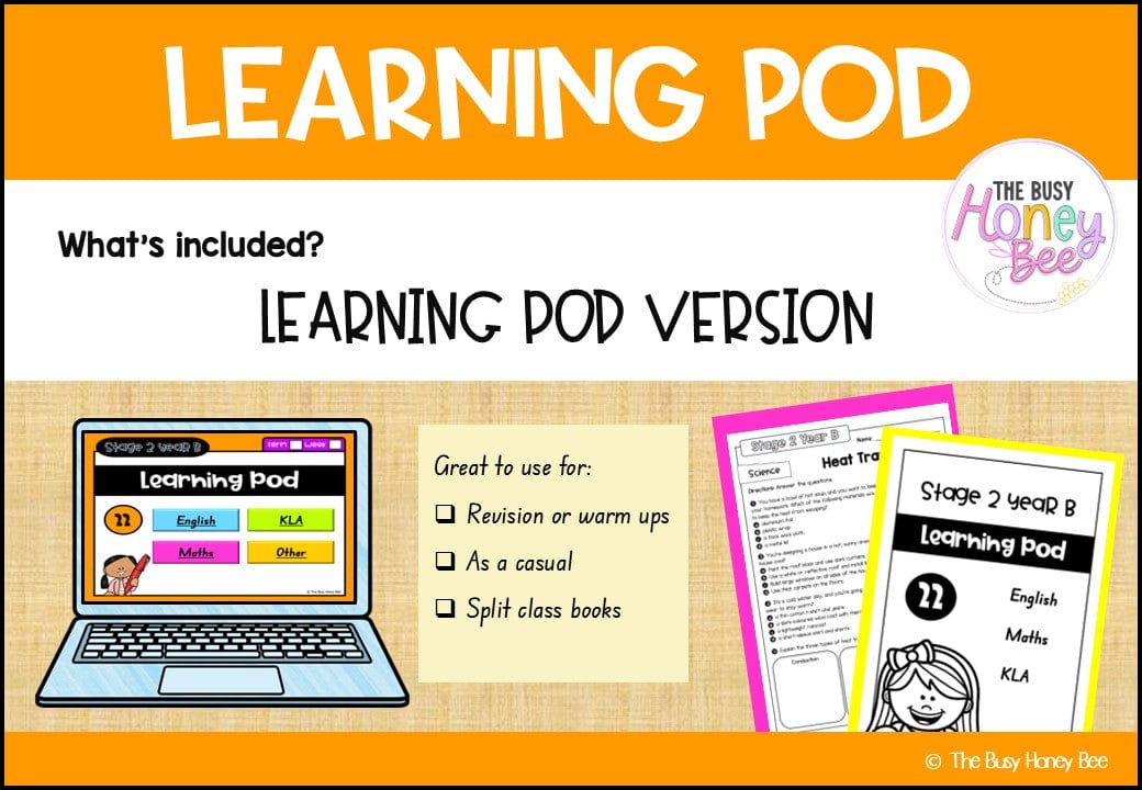 Stage 2 Year B Homework/Learning Pod 22 - Homework | Casual Teaching