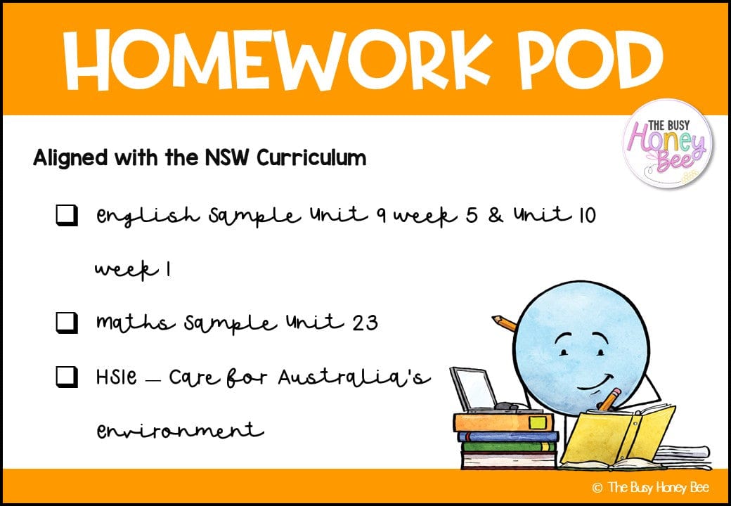 Stage 2 Year B Homework/Learning Pod 23 - Homework | Casual Teaching