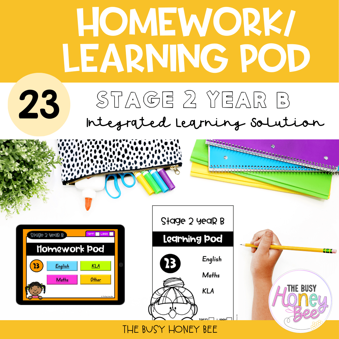 Stage 2 Year B Homework/Learning Pod 23 - Homework | Casual Teaching