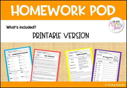 Stage 2 Year B Homework/Learning Pod 27 - Homework | Casual Teaching