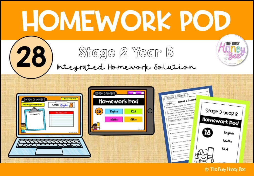 Stage 2 Year B Homework/Learning Pod 28 - Homework | Casual Teaching