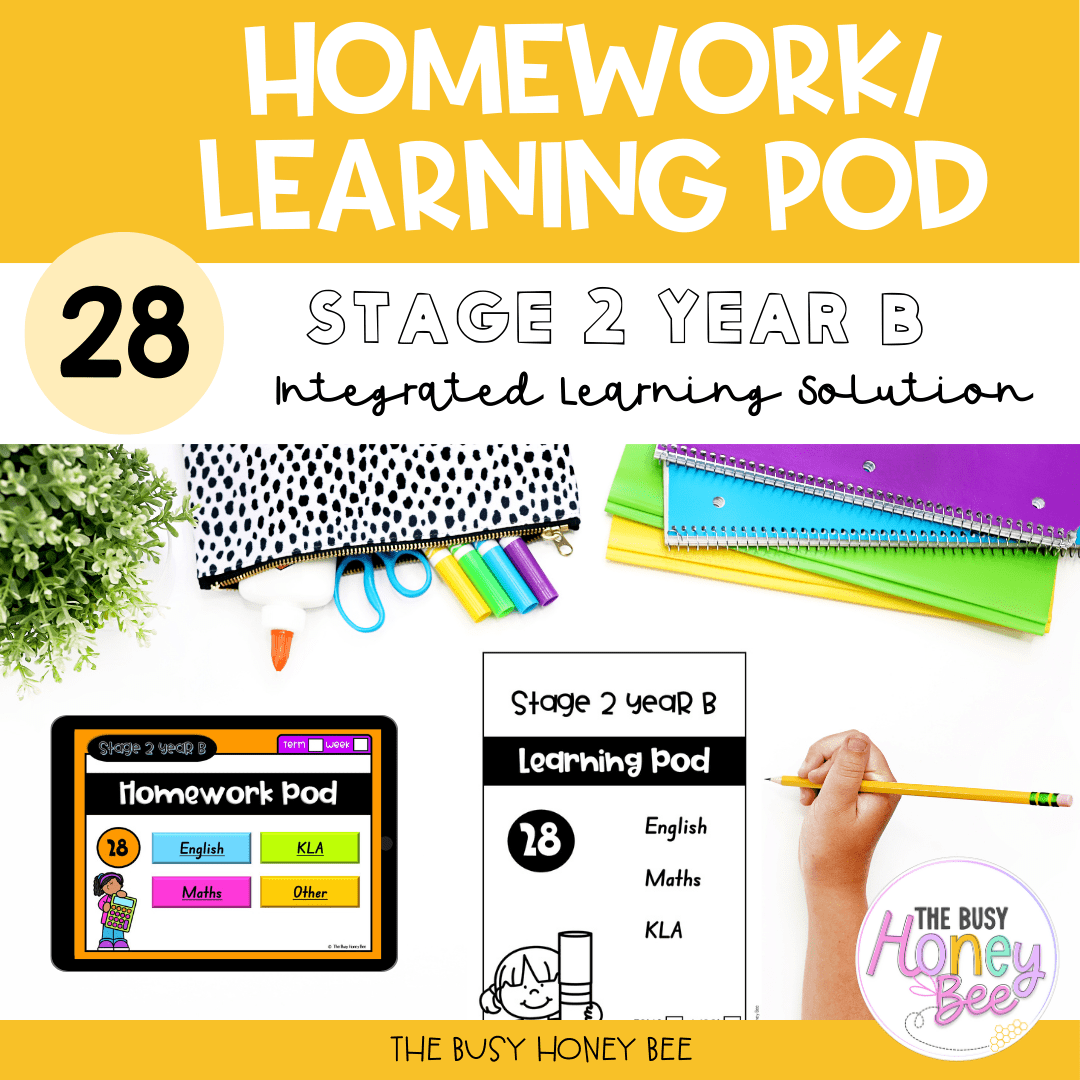 Stage 2 Year B Homework/Learning Pod 28 - Homework | Casual Teaching