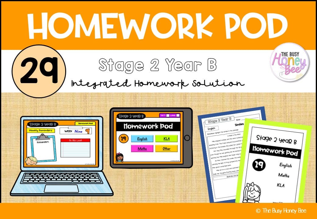 Stage 2 Year B Homework/Learning Pod 29 - Homework | Casual Teaching
