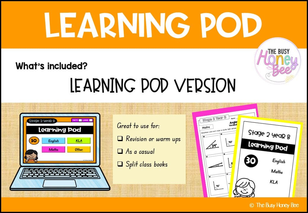 Stage 2 Year B Homework/Learning Pod 30 - Homework | Casual Teaching