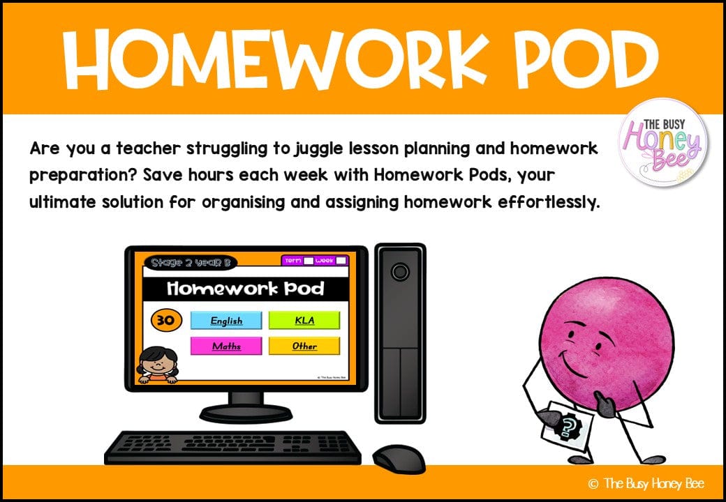 Stage 2 Year B Homework/Learning Pod 30 - Homework | Casual Teaching