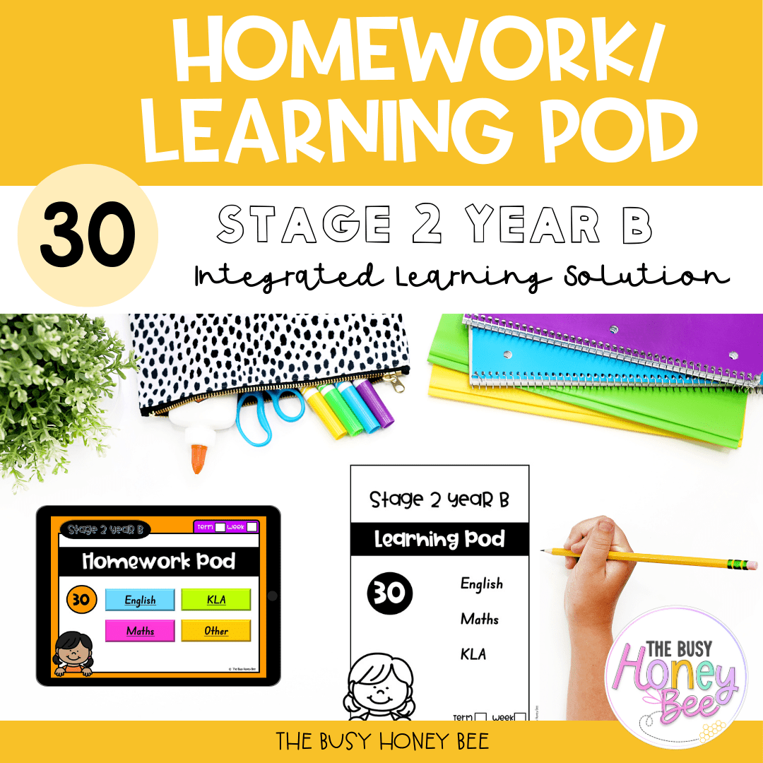 Stage 2 Year B Homework/Learning Pod 30 - Homework | Casual Teaching