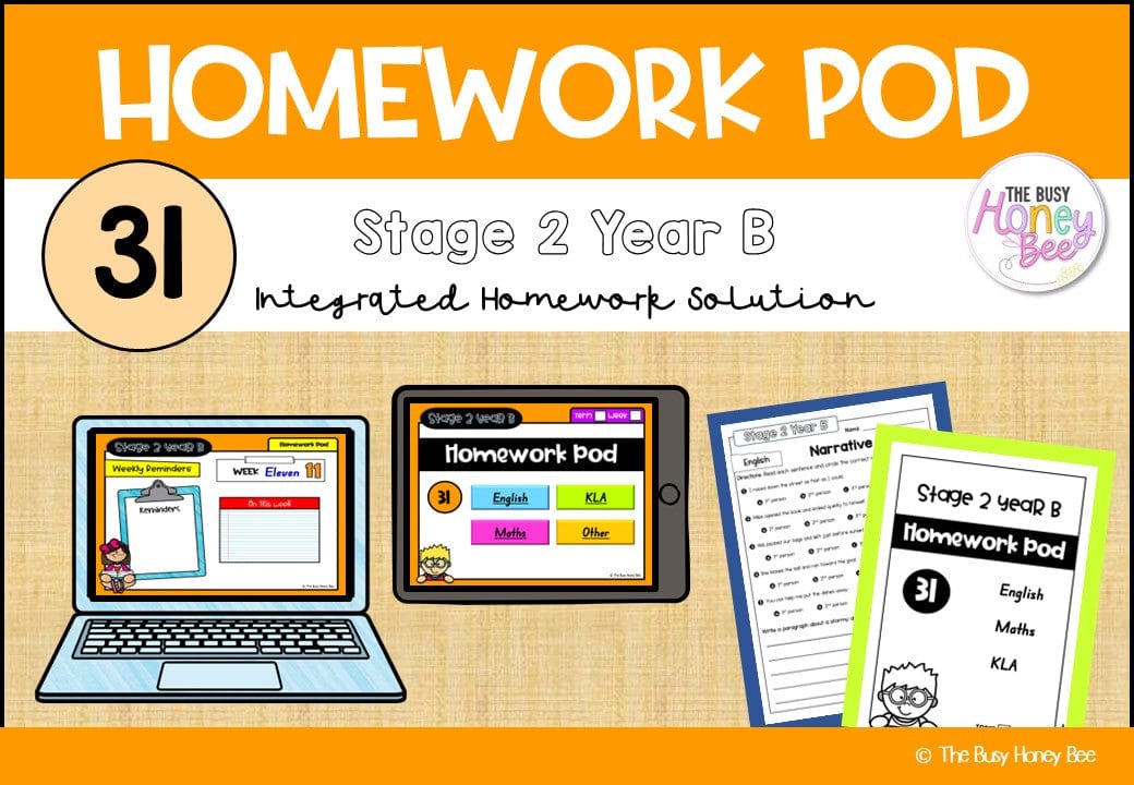 Stage 2 Year B Homework/Learning Pod 31 - Homework | Casual Teaching