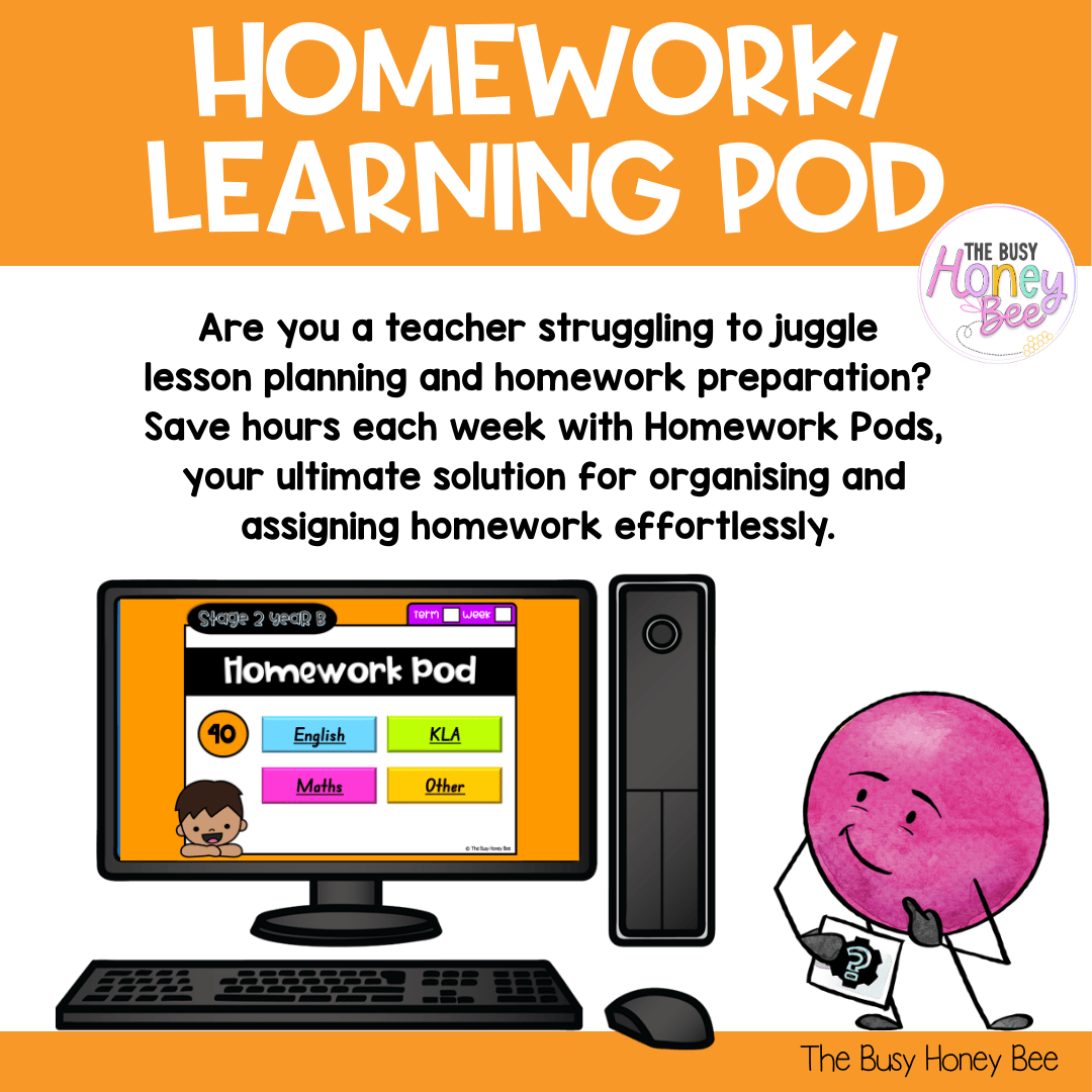 Stage 2 Year B Homework/Learning Pod 40 - Homework | Casual Teaching