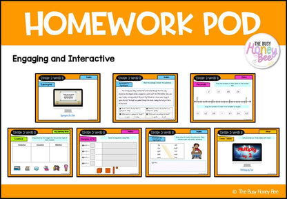 Stage 2 Year B Homework/Learning Pods Term 1 Mega Bundle - PowerPoint