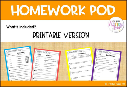 Stage 2 Year B Homework/Learning Pods Term 3 Mega Bundle - Homework | Casual Teaching