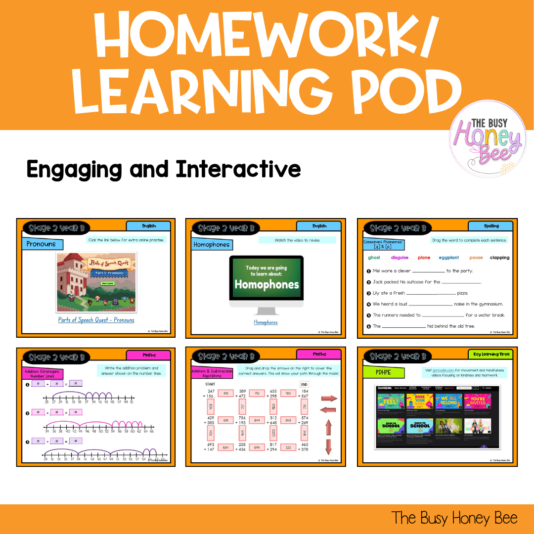 Stage 2 Year B Homework/Learning Pods Ultimate Mega Bundle - Homework | Casual Teaching