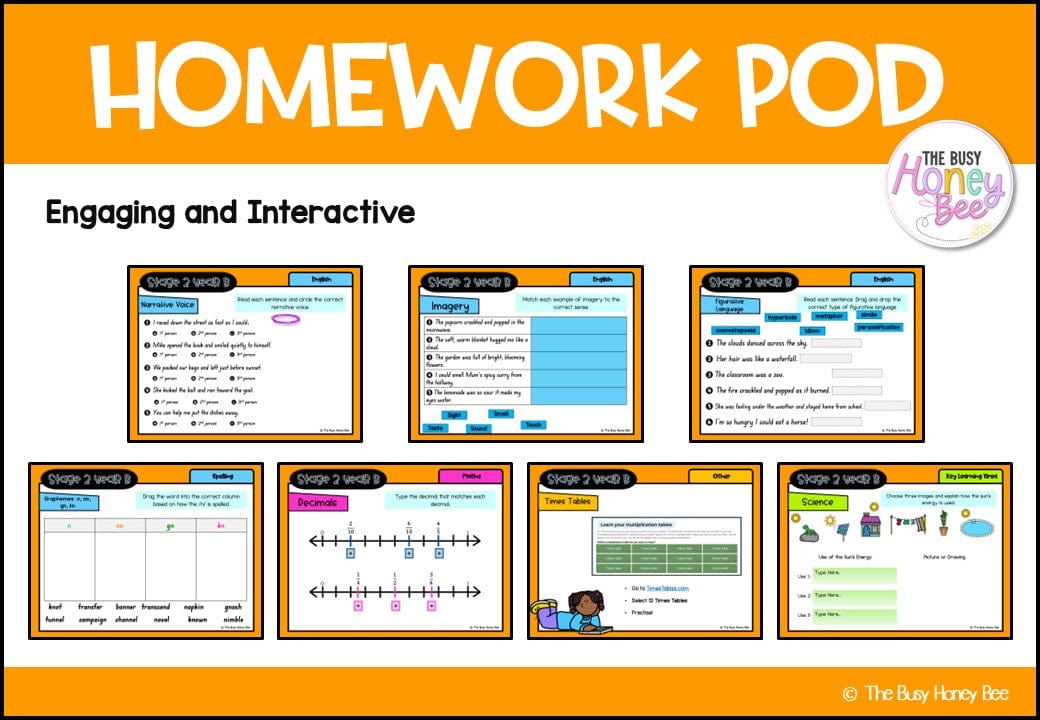 Stage 2 Year B Homework/Learning Pods Ultimate Mega Bundle - Homework | Casual Teaching
