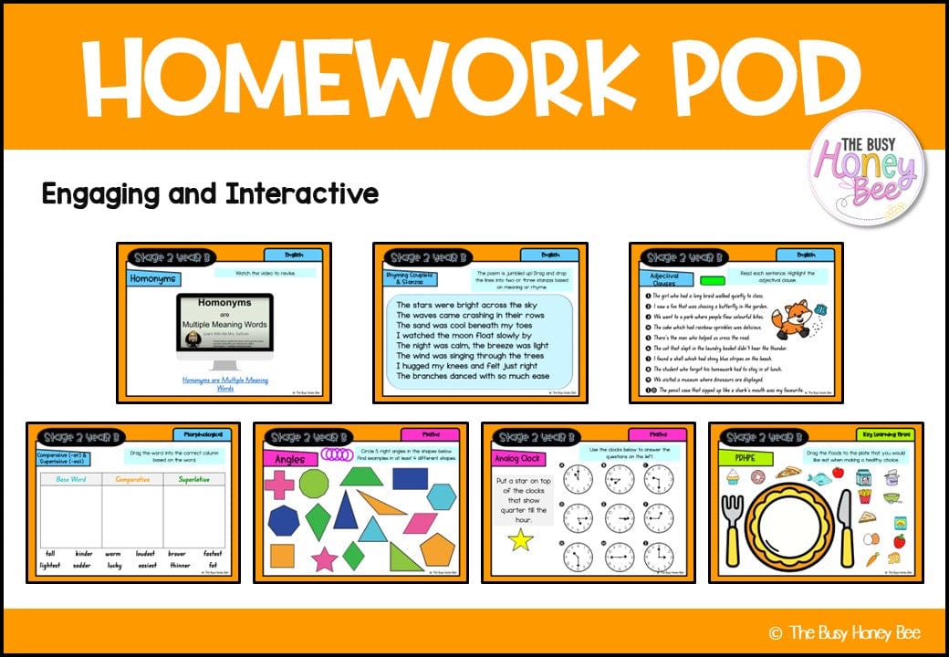 Stage 2 Year B Homework/Learning Pods Ultimate Mega Bundle - Homework | Casual Teaching