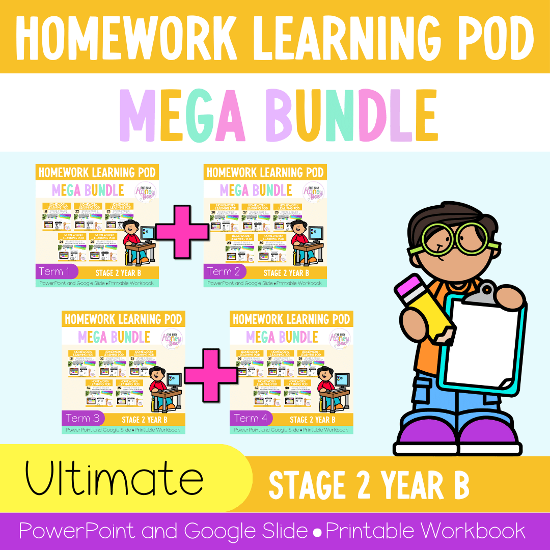 Stage 2 Year B Homework/Learning Pods Ultimate Mega Bundle - Homework | Casual Teaching
