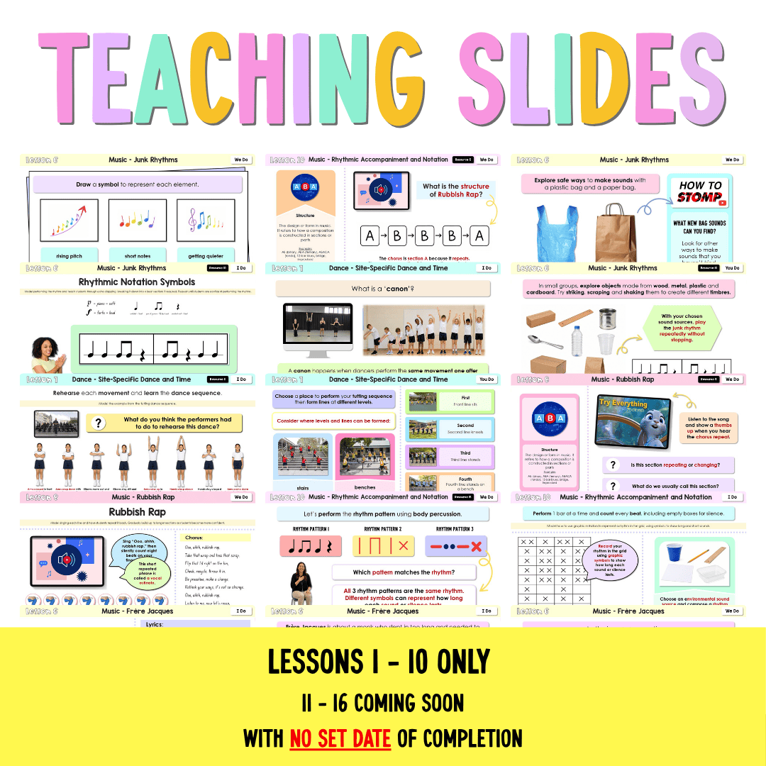 Stage 2 Year B NSW Creative Arts Sample Unit 6 Teaching Pack - Teaching Bundle