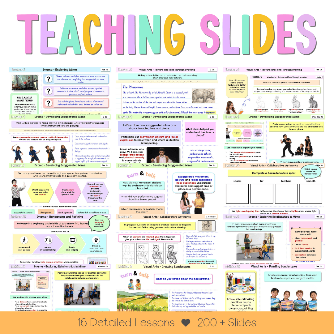 Stage 2 Year B NSW Creative Arts Sample Unit 6 Teaching Pack - Teaching Bundle