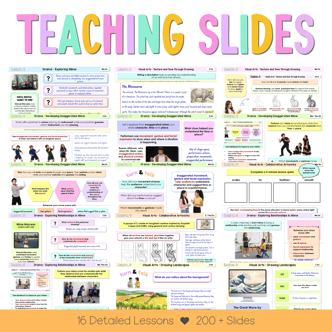 Stage 2 Year B NSW Creative Arts Sample Unit 7 Teaching Pack - Teaching Bundle