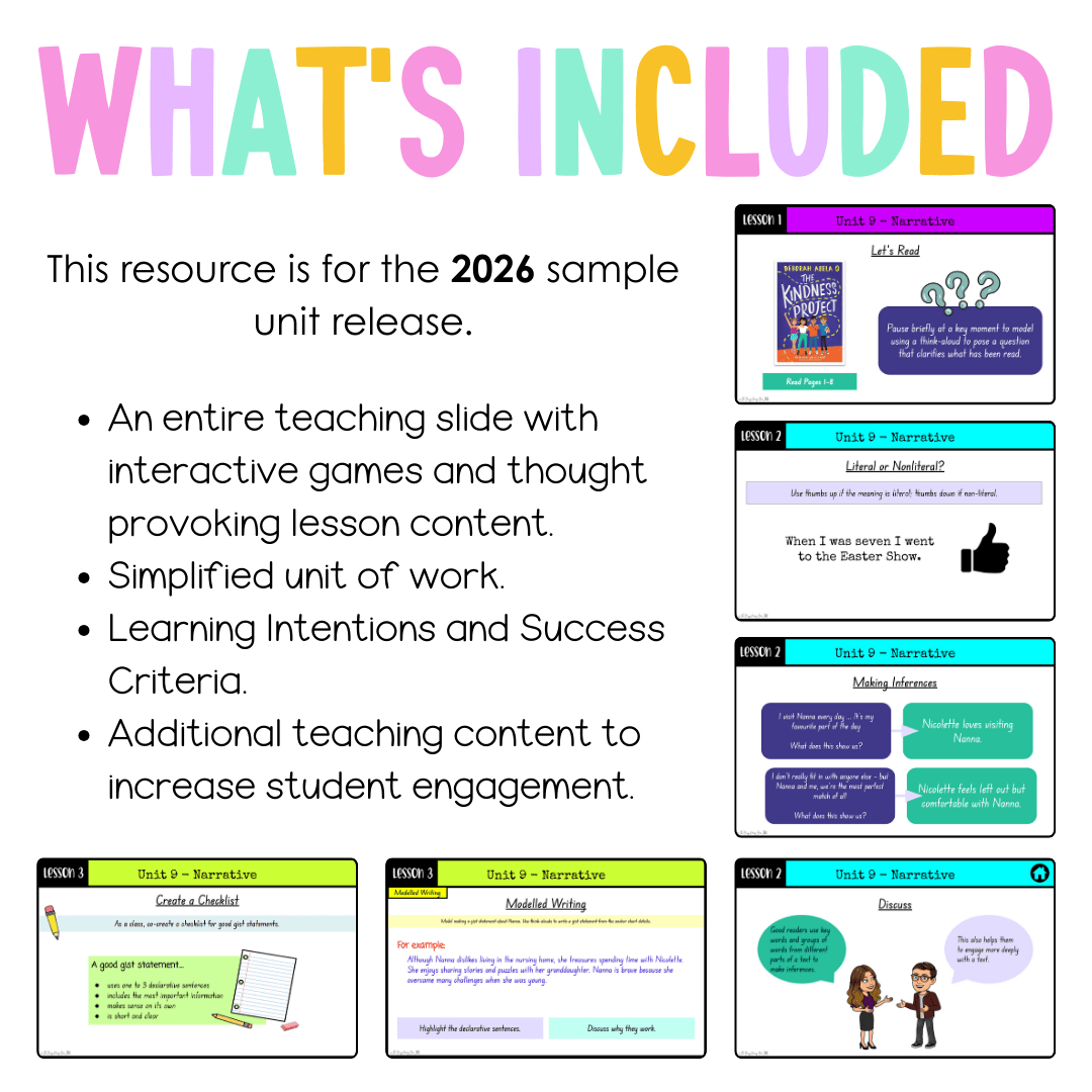 Stage 2 Year B NSW English Unit 9 The Kindness Project Teaching Slides 2026 - Teaching Slides
