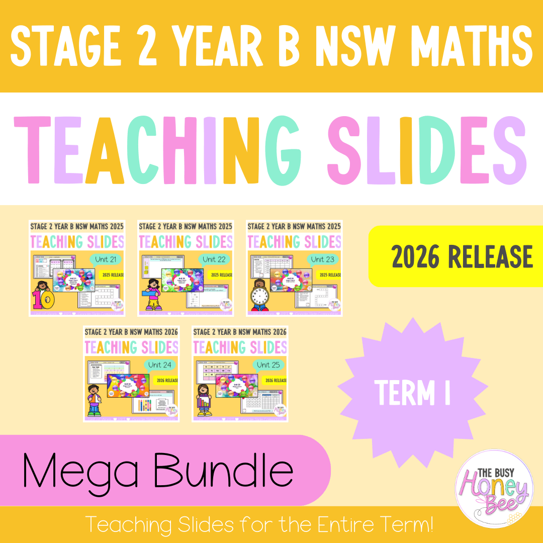 Stage 2 Year B NSW Maths 2026 Term 1 Mega Bundle - Teaching Slides