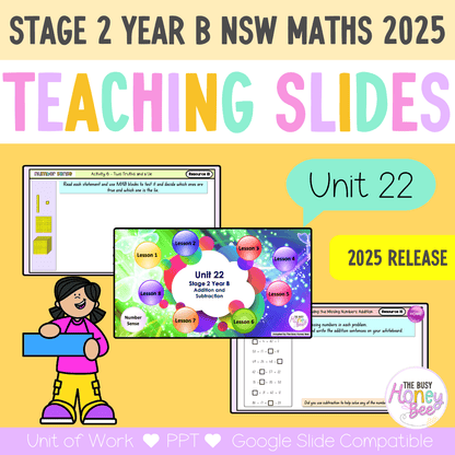 Stage 2 Year B NSW Maths Unit 22 Teaching Slides 2025 - Teaching Slides