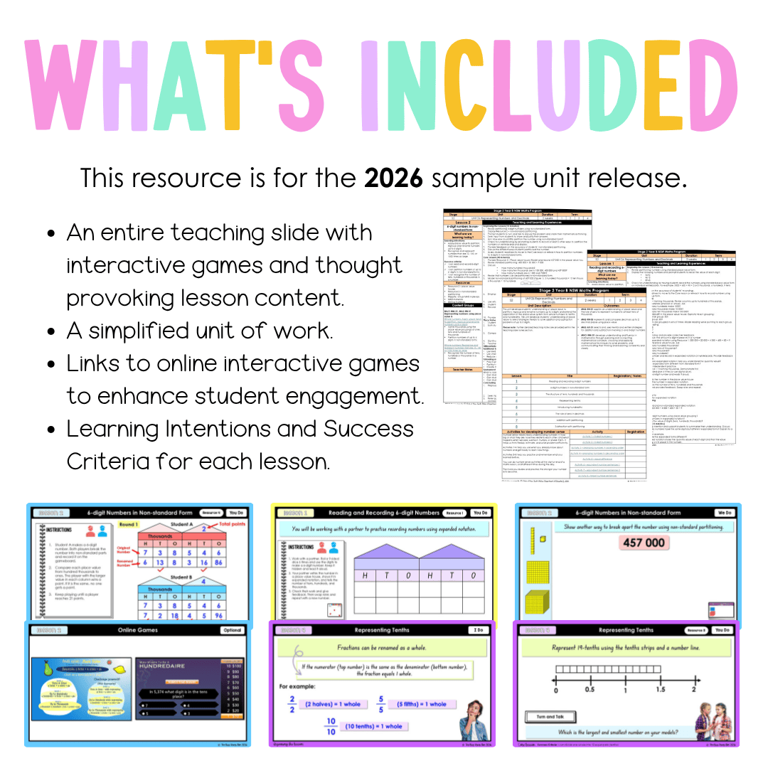 Stage 2 Year B NSW Maths Unit 26 Representing Numbers Teaching Slides 2026 - Teaching Slides