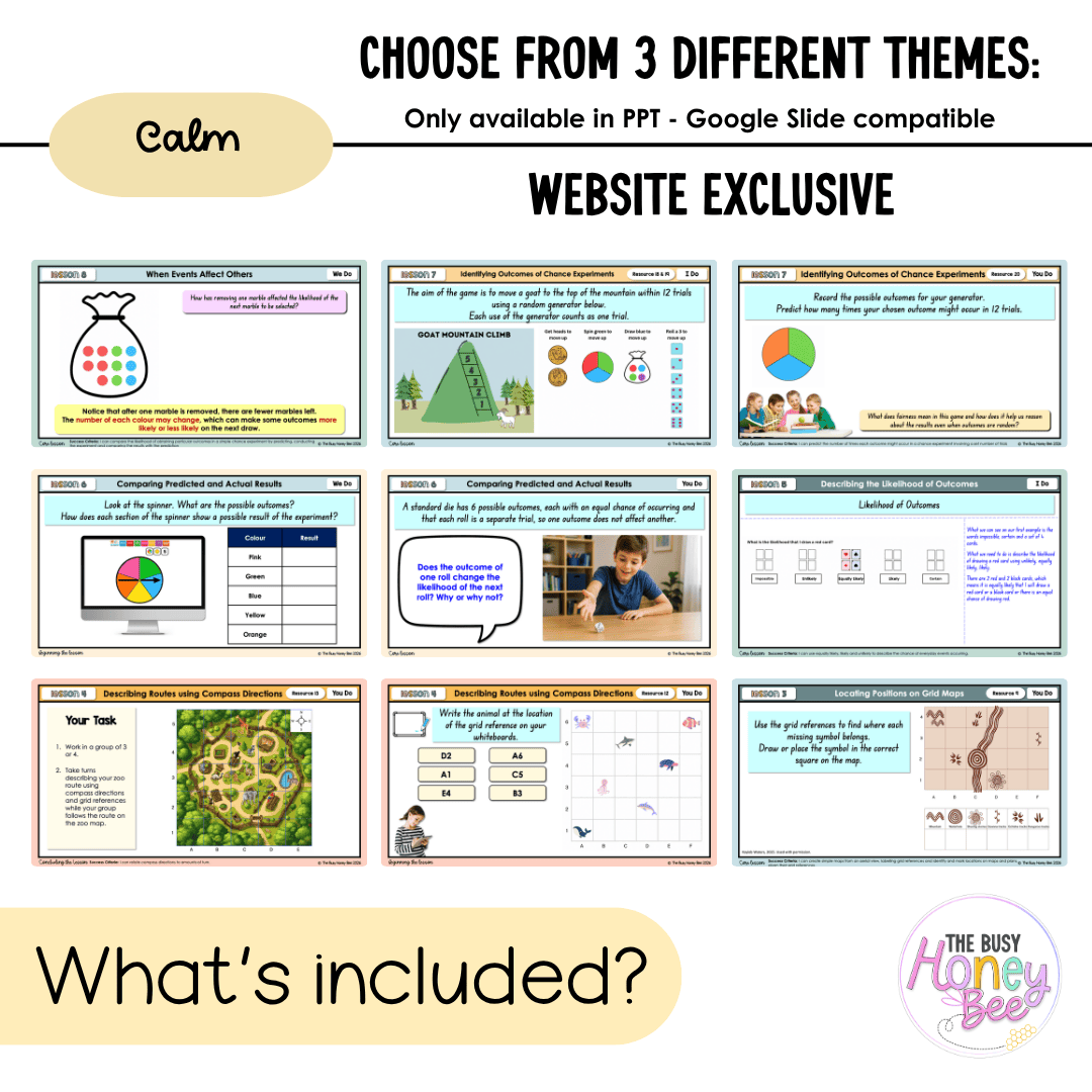 Stage 2 Year B NSW Maths Unit 28 Position and Chance Teaching Slides 2026 - Teaching Slides