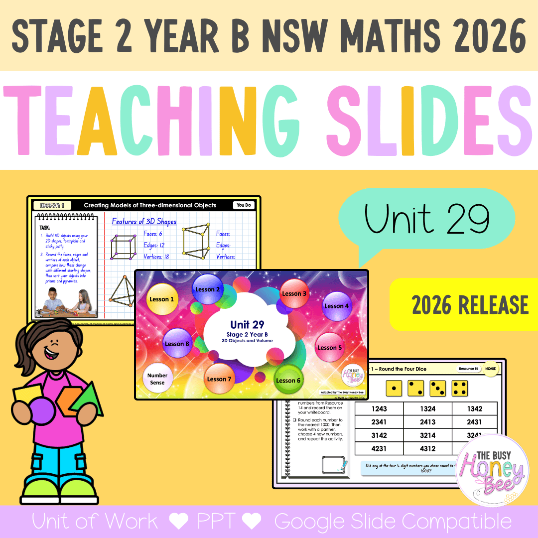 Stage 2 Year B NSW Maths Unit 29 3D Objects and Volume Teaching Slides 2026 - Teaching Slides