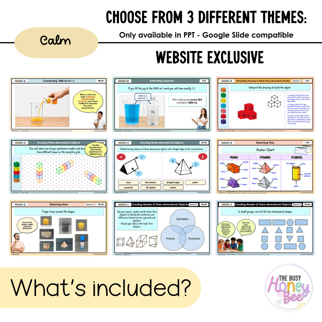 Stage 2 Year B NSW Maths Unit 29 3D Objects and Volume Teaching Slides 2026 - Teaching Slides